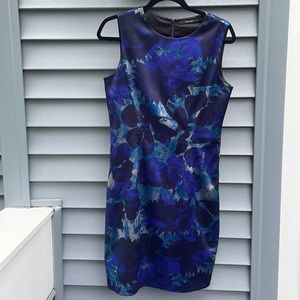 Tahari Blue Floral Dress